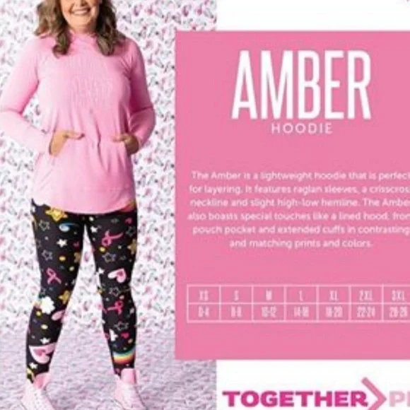 LuLaRoe Breast Cancer Awareness Amber Pink Tie Dye M - Picture 8 of 8